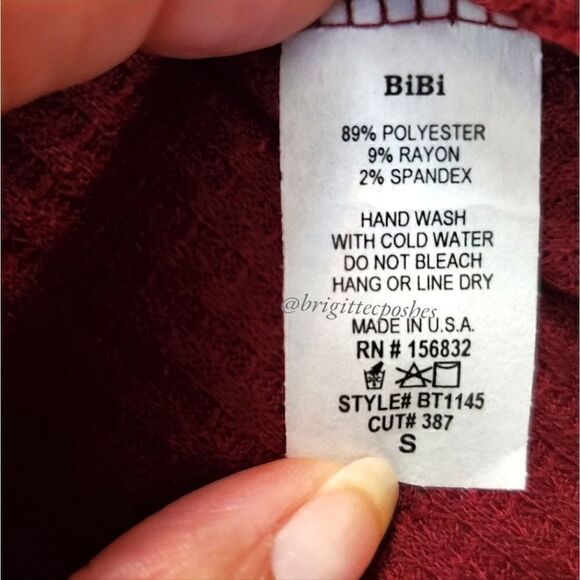 BIBI Long Sleeve Light Waffled Tops - Picture 13 of 13